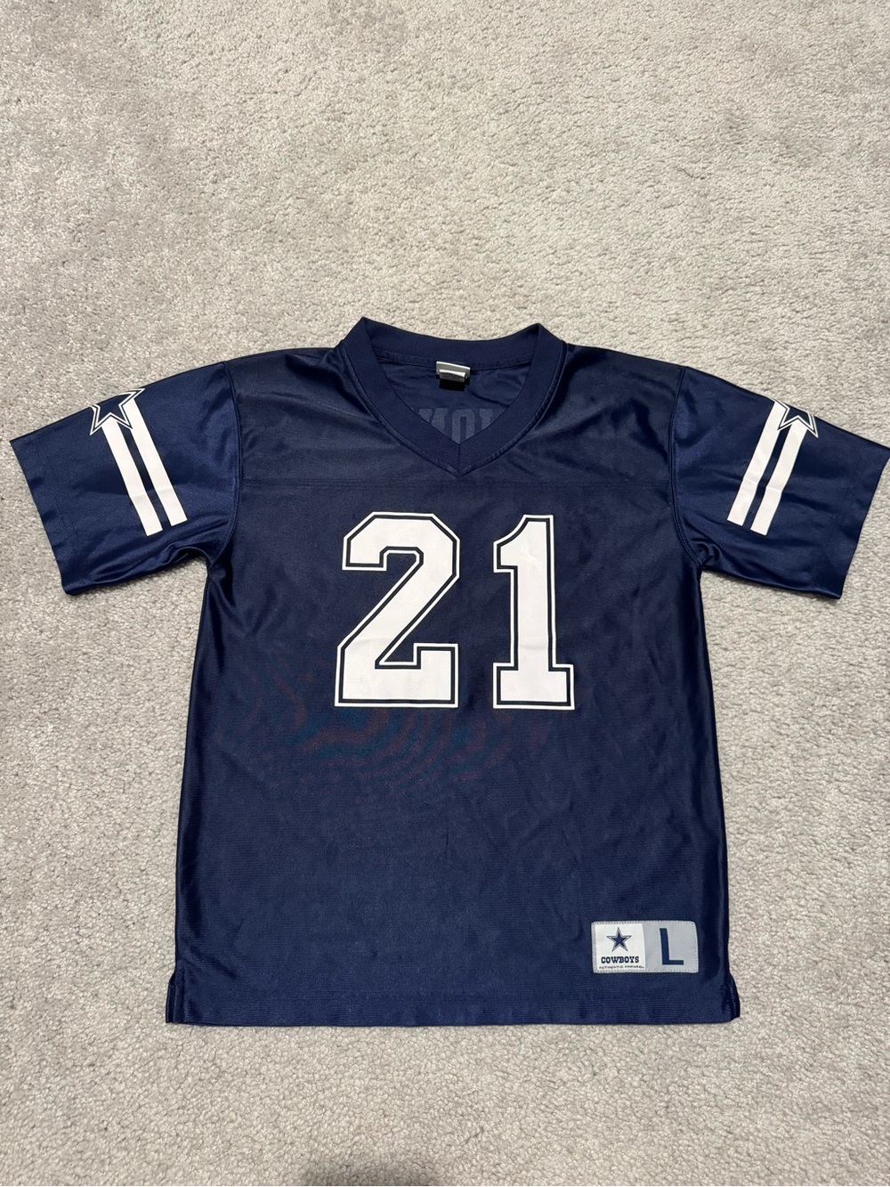 Dallas Cowboys Navy Blue #21 Men's Football Jersey